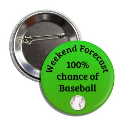 weekend forecast 100 percent chance of baseball button