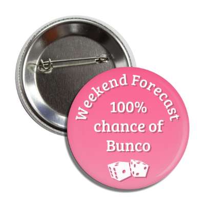 weekend forecast 100 percent chance of bunco dice button