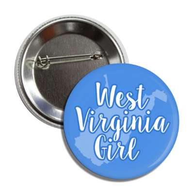 west virginia girl us state shape button