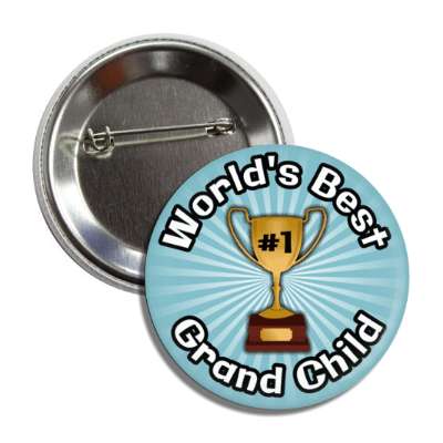 worlds best grand child trophy number one button