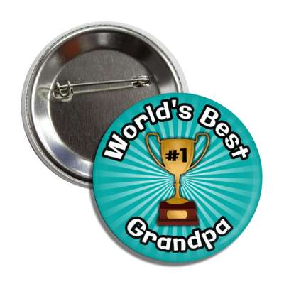 worlds best grandpa trophy number one button