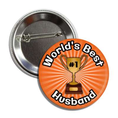 worlds best husband trophy number one button