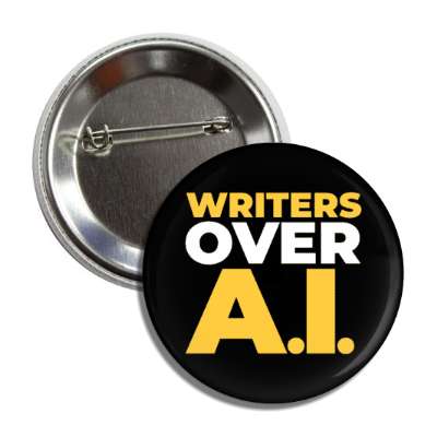 writers over ai artificial intelligence hollywood strike button