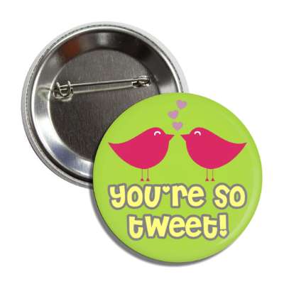 youre so tweet sweet two birds kissing button