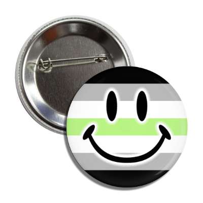agender pride flag smile face button