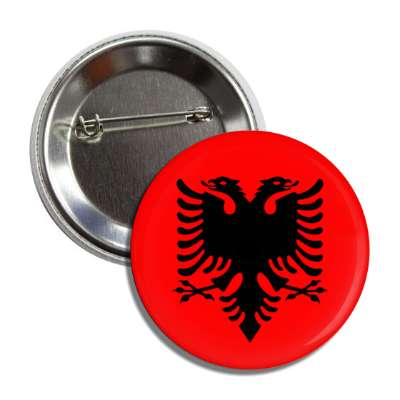 albania flag country button