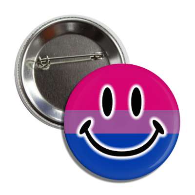 bisexual pride flag smile face button