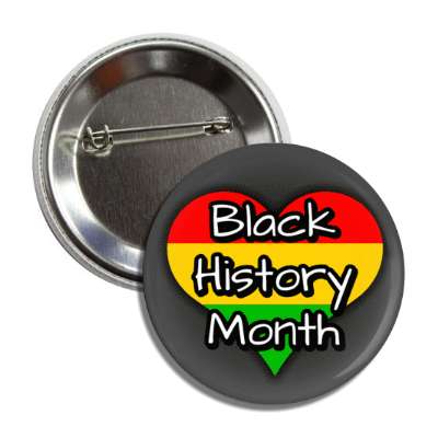 black history month african flag colors heart grey gradient button