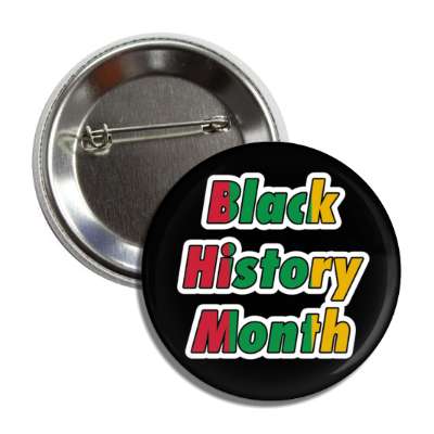 black history month flag colors white outline black button