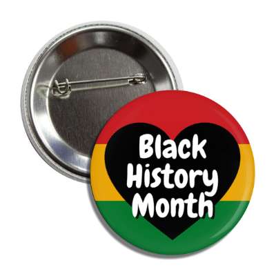 black history month heart flag button