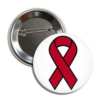 burgundy awareness ribbon button