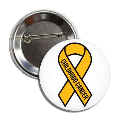 childhood cancer gold awareness ribbon button