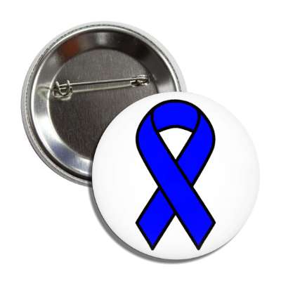 dark blue classic awareness ribbon button