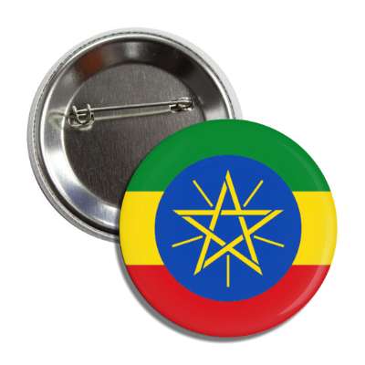 ethiopia flag country button