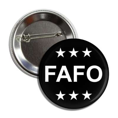 fafo meme acronym black white stars button