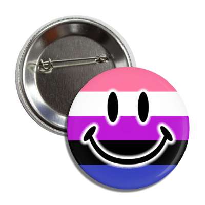 genderfluid pride flag smile face button