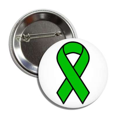 green classic awareness ribbon button