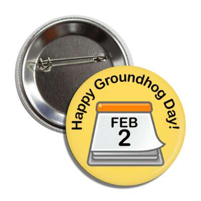 happy groundhog day feb 2 february calendar button