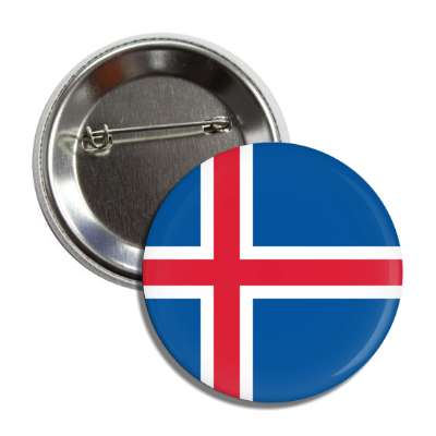 iceland flag country button