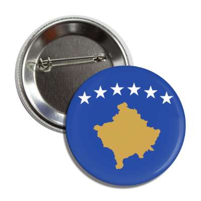 kosovo flag country button