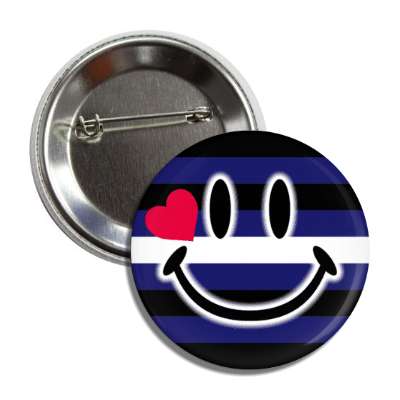 leather pride flag smile face button