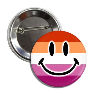 lesbian pride flag smile face button