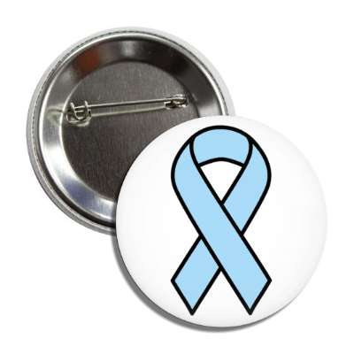 light blue classic awareness ribbon button