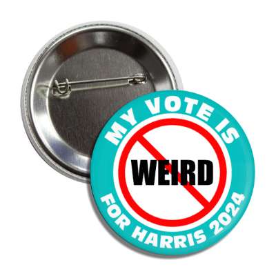 my vote is for harris 2024 red slash no weird teal button