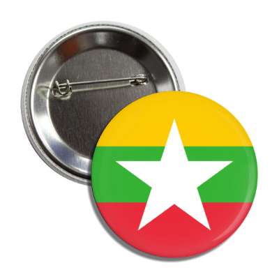 myanmar flag country button