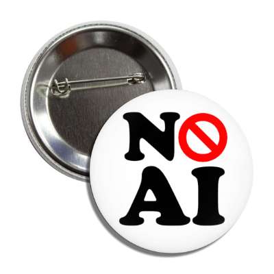 no ai bold against artificial intelligence red slash button