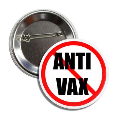 no anti vax red slash button