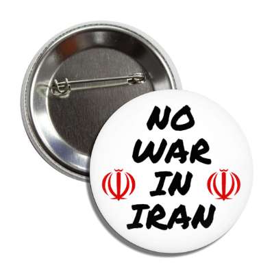 no war in iran red flag symbol peace button