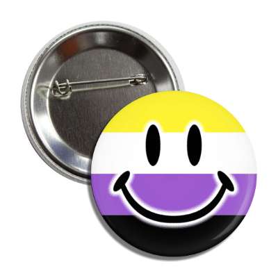 nonbinary men pride flag smile face button