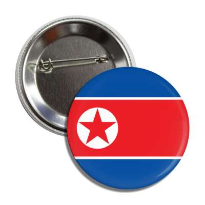 north korea flag country button