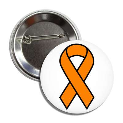 orange awareness ribbon button
