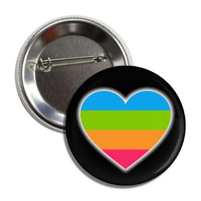 panromantic pride flag heart button