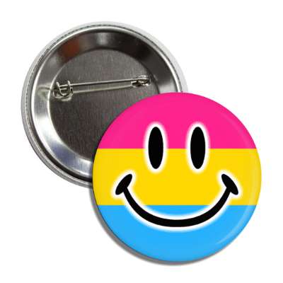 pansexual men pride flag smile face button