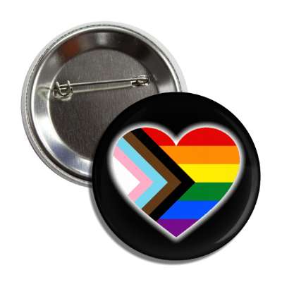 progress pride flag heart button