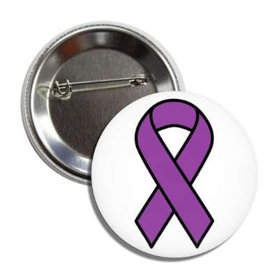 purple classic awareness ribbon button