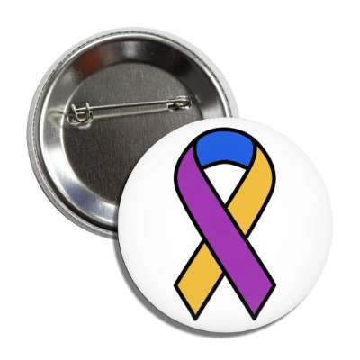 purple marigold blue classic awareness ribbon button