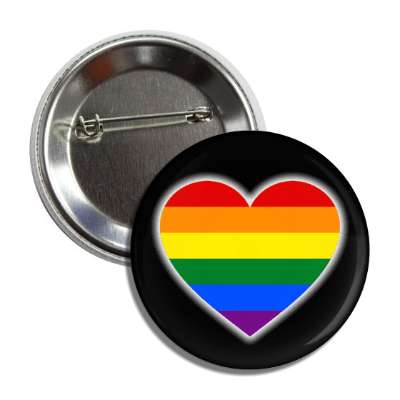 rainbow lgbtq pride flag heart button