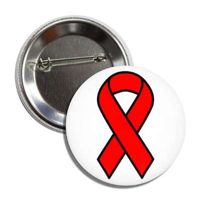 red awareness ribbon button