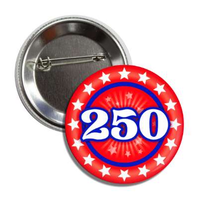 red usa 250 anniversary stars button