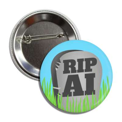 rest in peace ai tombstone against artifical intelligence button