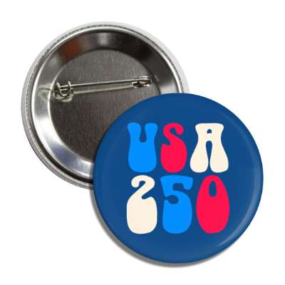 retro usa 250 red white blue button