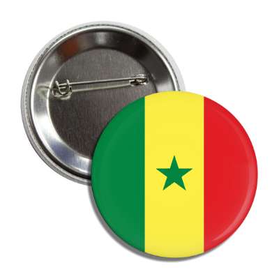 senegal flag country button