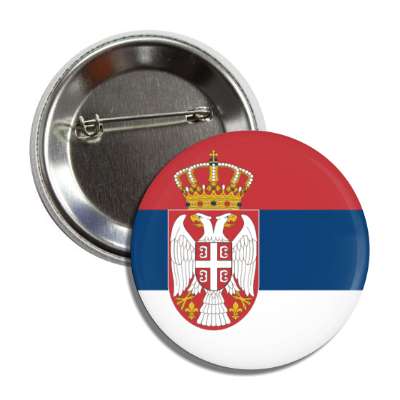 serbia flag country button