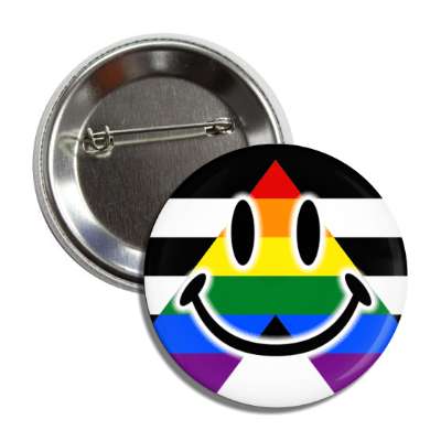 straight ally pride pride flag smile face button
