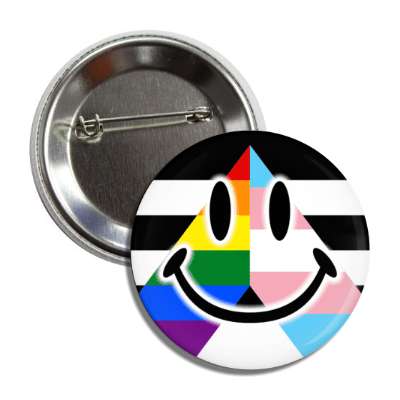straight trans ally pride pride flag smile face button