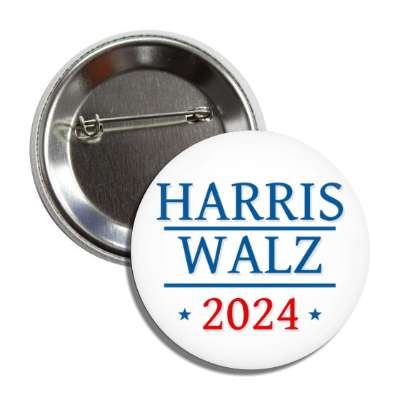 white harris walz 2024 blue red button